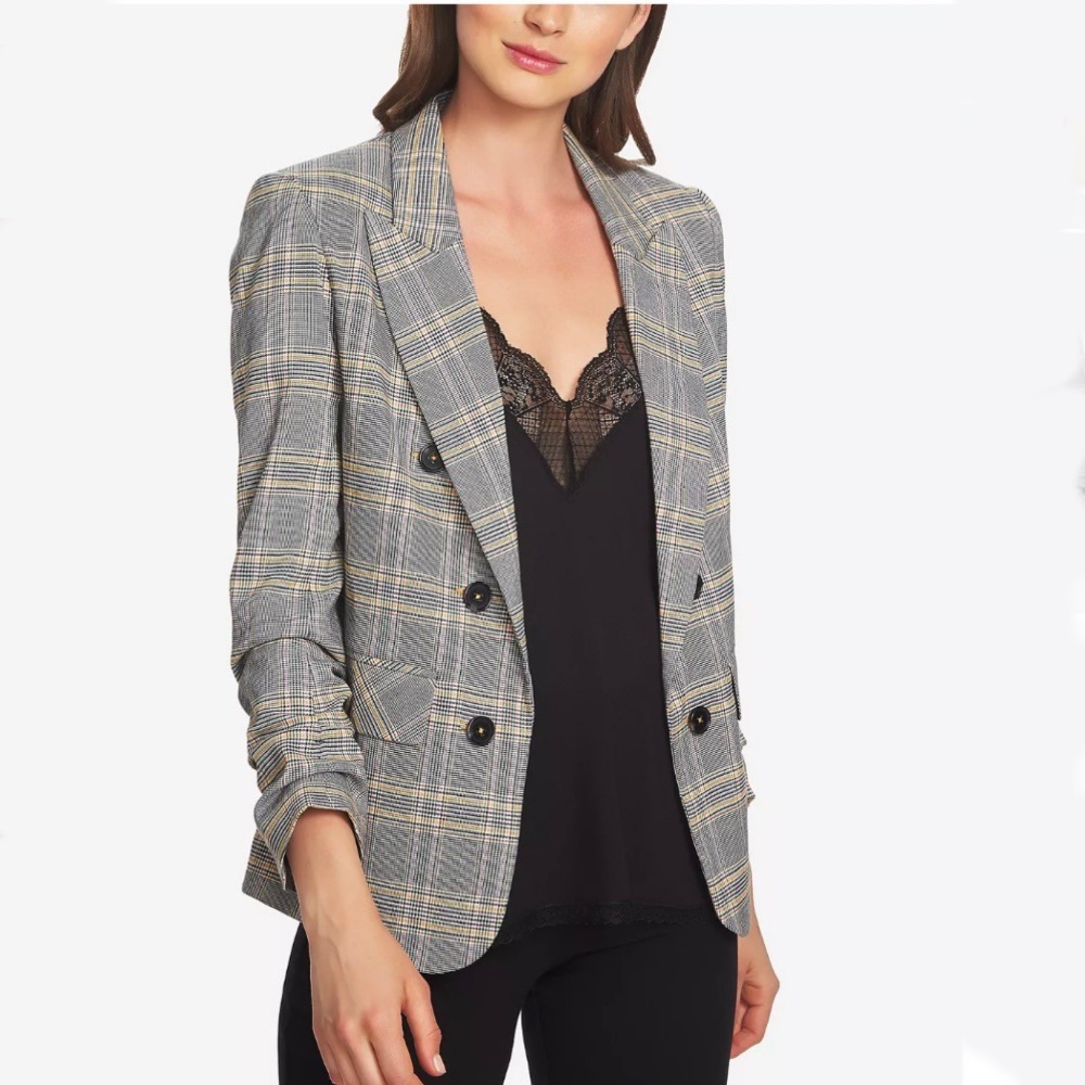 1. STATE Plaid blazer